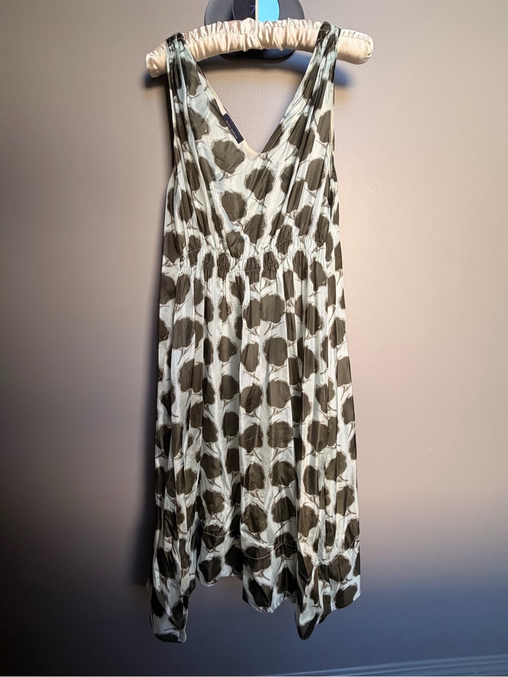 Piazza Sempione 100% Silk Watercolor Print Dress IT 42 Made in Italy